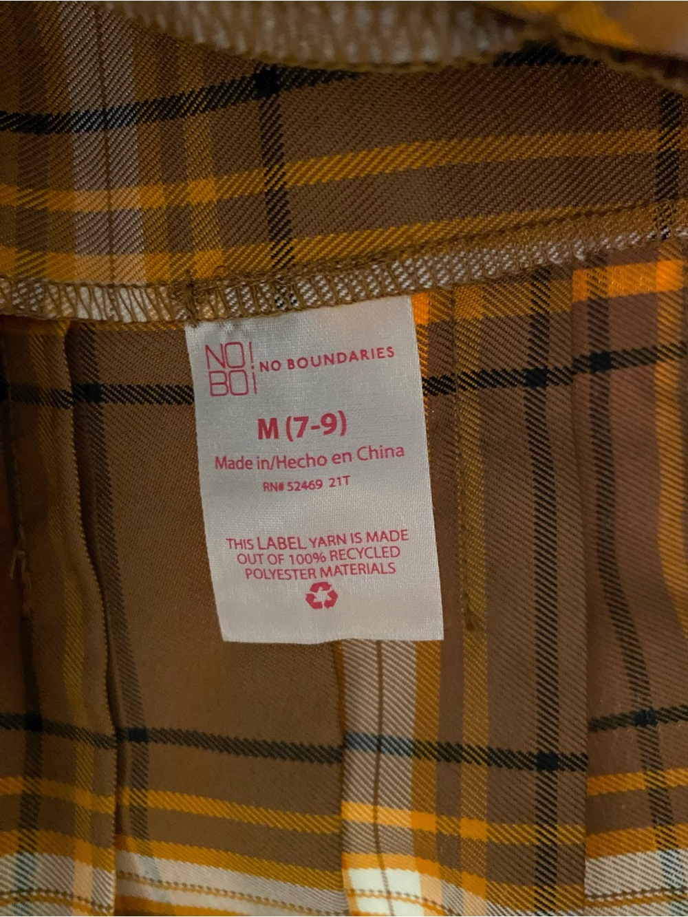 No Boundaries Brown Plaid Pleated Mini Skirt with Buckle Straps - Picture 6 of 9